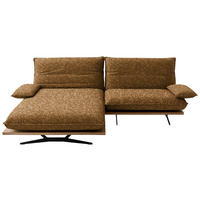 ECKSOFA Chenille, Flachgewebe Cognac, Wildeiche  - Wildeiche/Cognac, Design, Holz/Textil (161/284cm) - Koinor