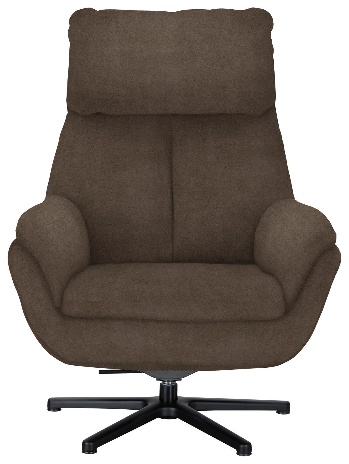 RELAXSESSEL in Textil Braun  - Schwarz/Braun, Design, Textil/Metall (79/108/89cm) - Beldomo Style
