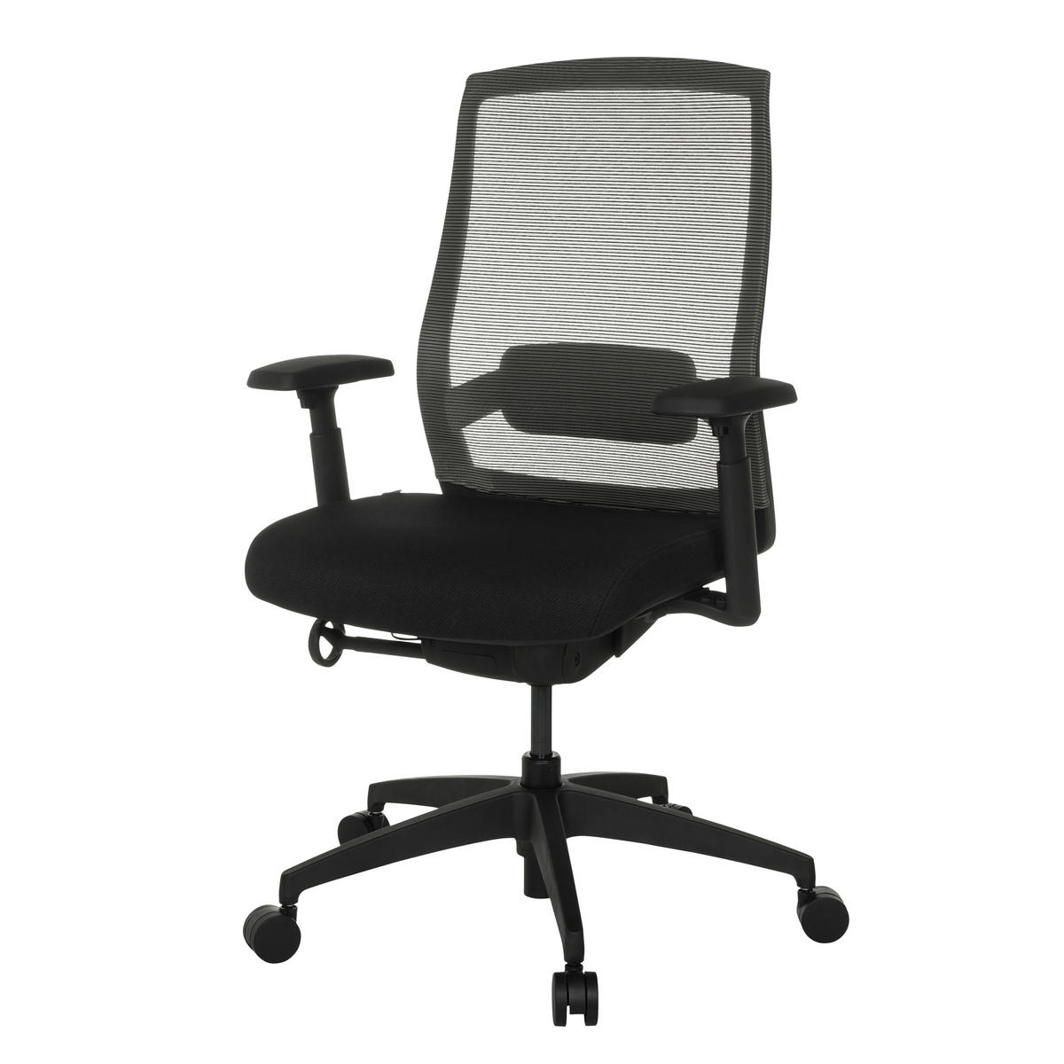 OTOČNÁ ŽIDLE, síťovina, černá - černá, Moderní, textil/plast (65/95 - 103/70cm) - MID.YOU
