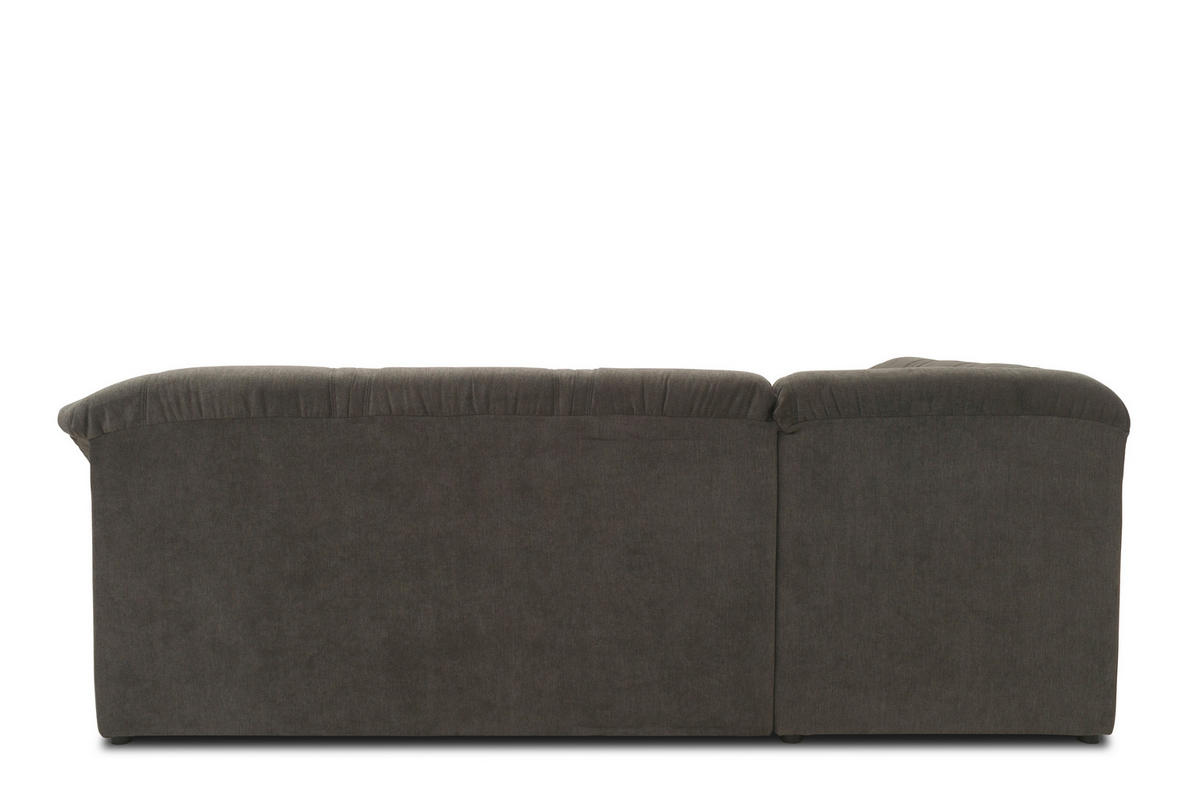 ECKSOFA Greige Mikrofaser  - Greige/Schwarz, KONVENTIONELL, Kunststoff/Textil (190/240cm) - MID.YOU