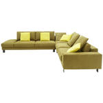WOHNLANDSCHAFT Olivgrün  - Schwarz/Olivgrün, Design, Textil/Metall (343/316cm) - Dieter Knoll