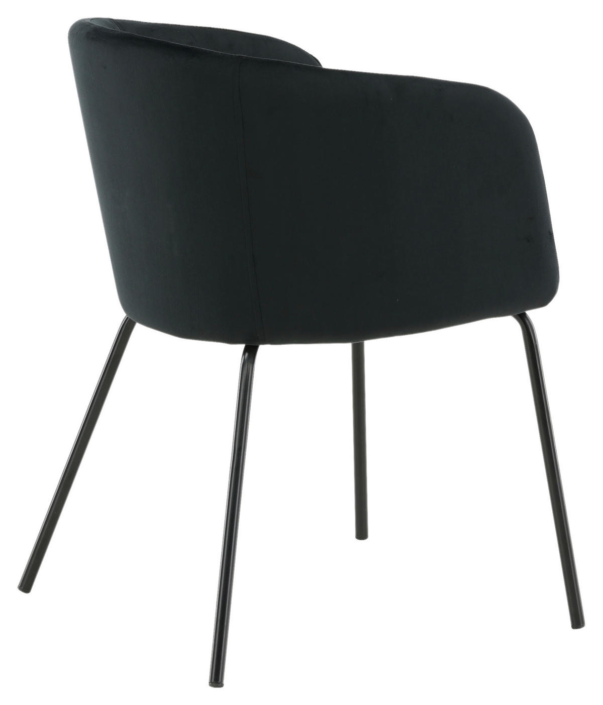 STOL järn sammet  - svart, Klassisk, metall/trä (55/78/55cm) - Livetastic