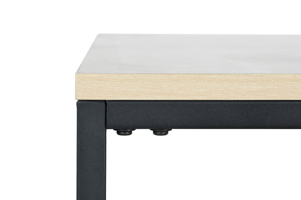 COUCHTISCH in Metall, Holzwerkstoff  - Eichefarben/Schwarz, Design, Holzwerkstoff/Metall (80/50/80cm) - MID.YOU