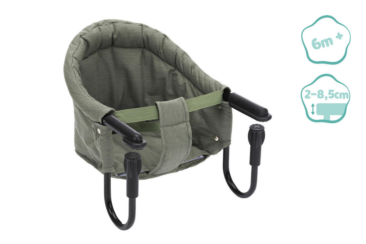 TISCHSITZ - Schwarz/Grün, Basics, Kunststoff/Textil (58,5/38/28,5cm) - My Baby Lou