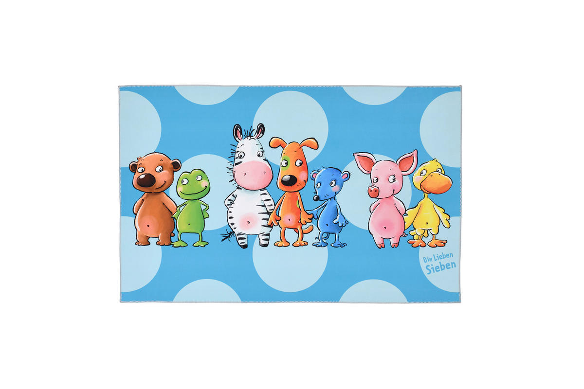 KINDERTEPPICH 100/160 cm Die Lieben Sieben  - Blau, Design, Textil (100/160cm)