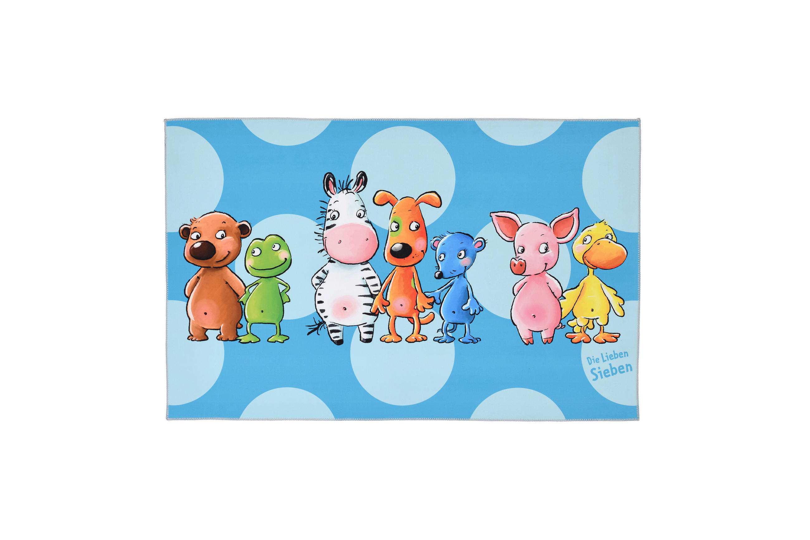 XXXLutz Kinderteppich Die Lieben Sieben Blau 100x160 cm