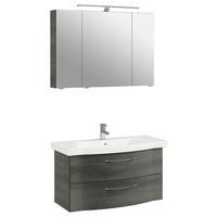 BADEZIMMER 3-teilig  in 98 cm  - Chromfarben/Graphitfarben, KONVENTIONELL, Glas/Keramik (98cm) - Pelipal