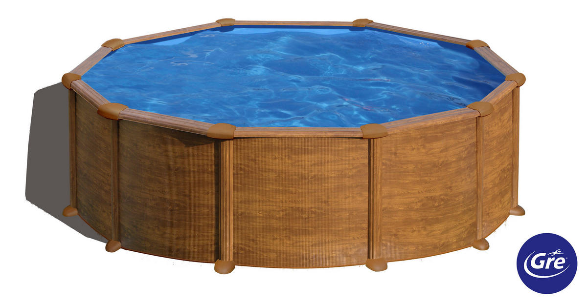 POOL-SET 2024 460/132 cm  - Braun, KONVENTIONELL, Metall (460/132cm) - Gre