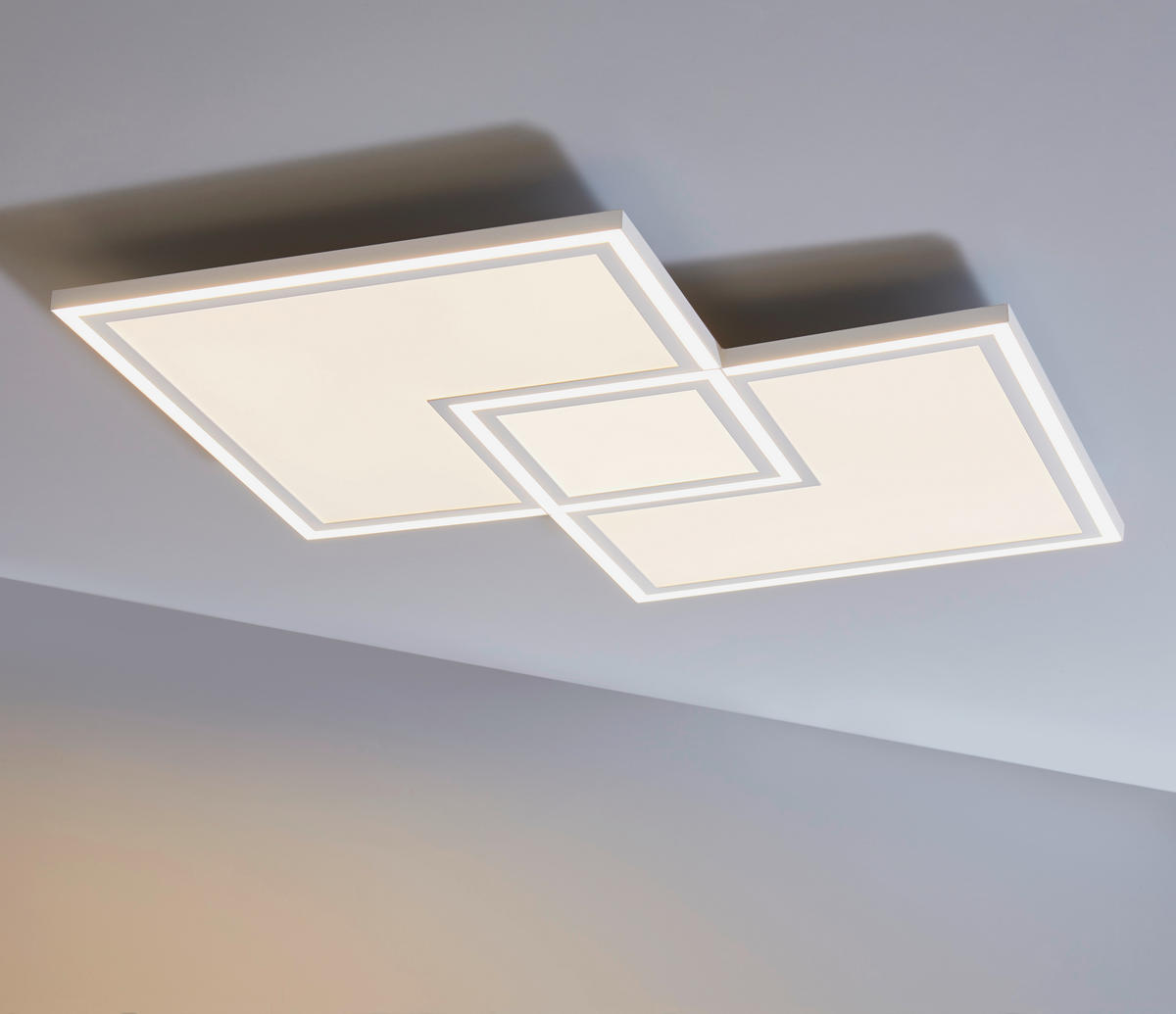 LED-DECKENLEUCHTE 51 W    67/67/5 cm  - Weiss, Trend, Kunststoff/Metall (67/67/5cm) - Novel