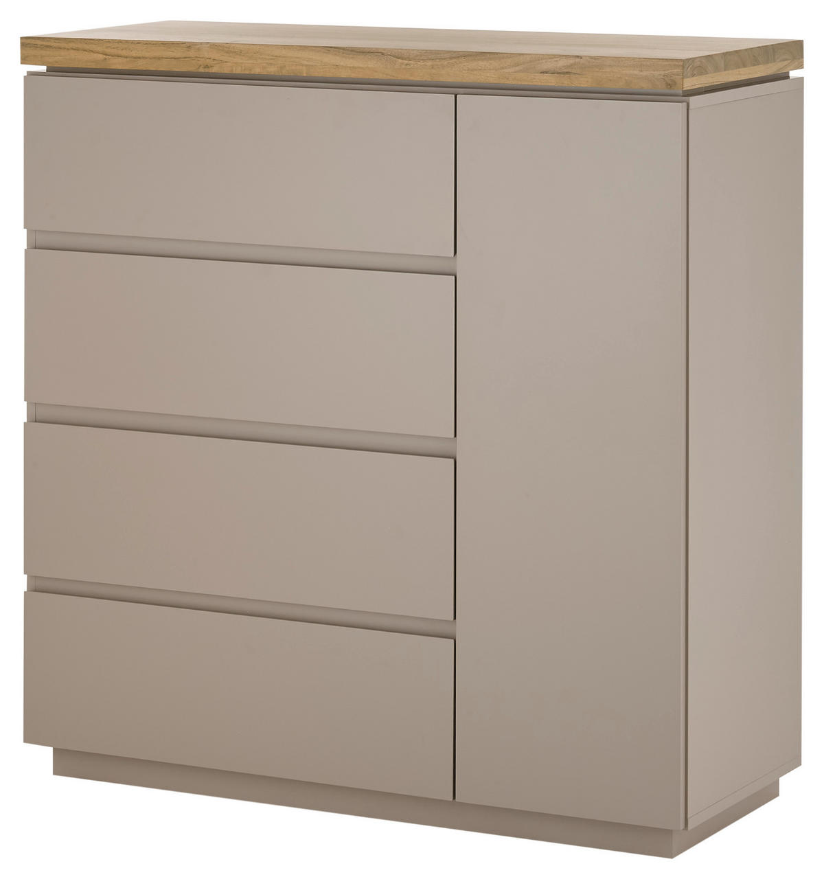 KOMMODE Palamos  in 100/104/40 cm  - Naturfarben/Grau, Basics, Holz/Holzwerkstoff (100/104/40cm)
