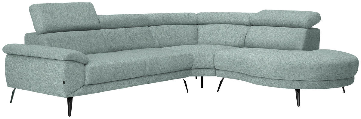 Freisteller von Novel ECKSOFA Mintgrün Velours.