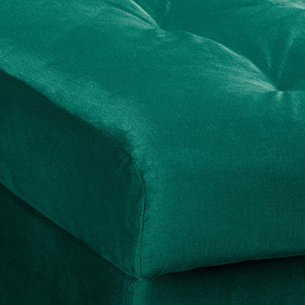 ECKSOFA Velours Grün  - Schwarz/Grün, Design, Kunststoff/Textil (243/284cm) - P & B