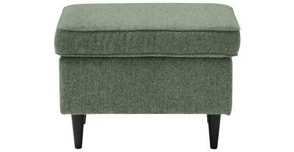 HOCKER Webstoff Schwarz, Olivgrün - Schwarz/Olivgrün, Basics, Holz/Textil (63/43/42cm) - Carryhome