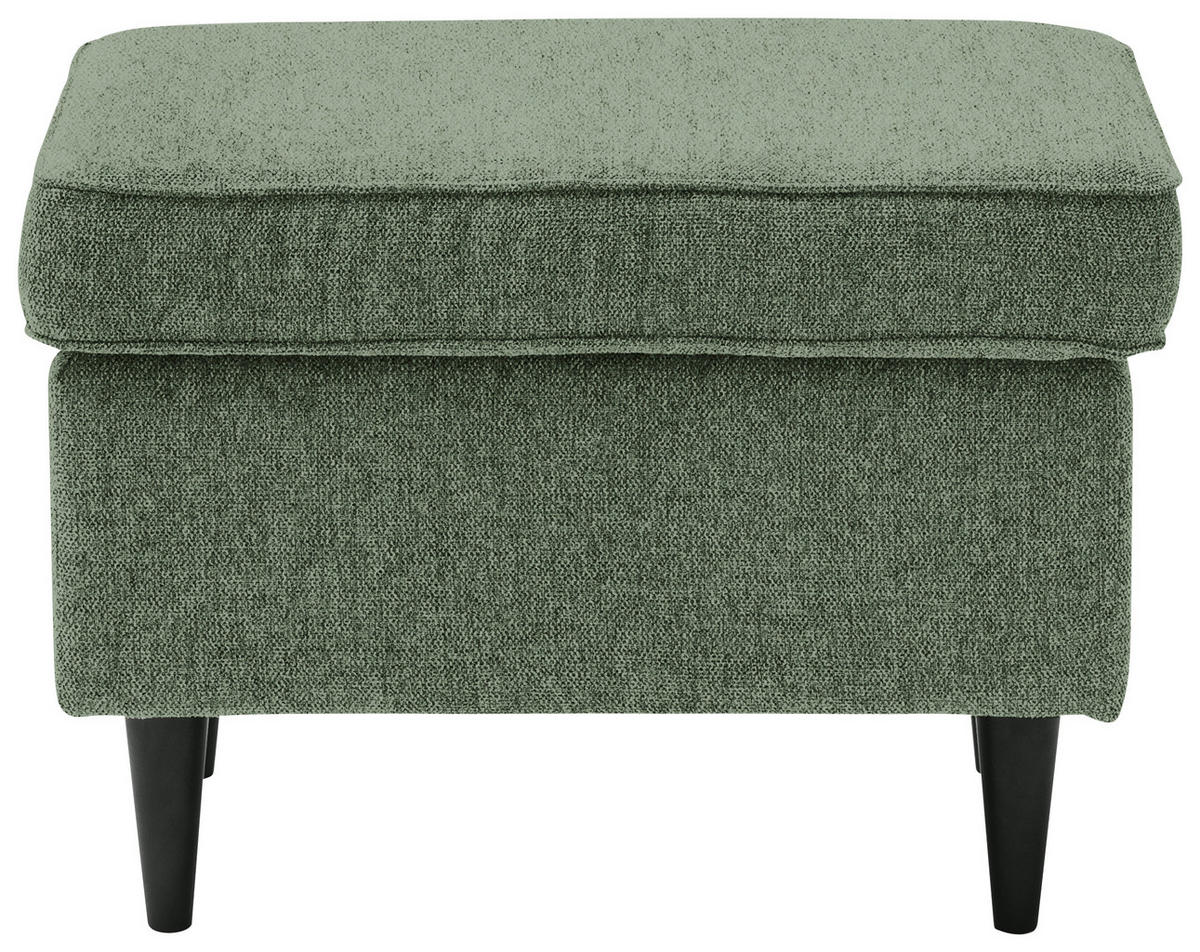 HOCKER Webstoff Olivgrün, Schwarz  - Schwarz/Olivgrün, Basics, Holz/Textil (63/43/42cm) - Carryhome