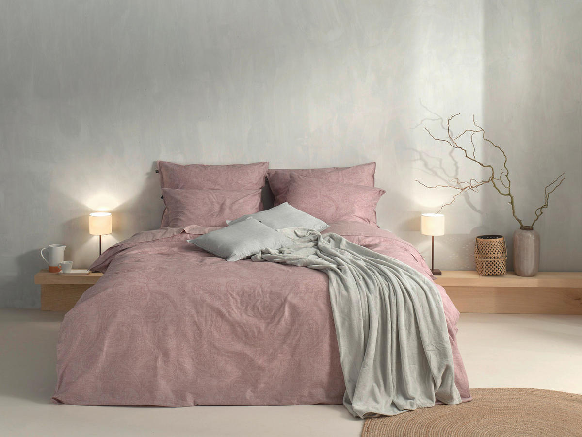 BETTWÄSCHE 2-teilig Paisley-di-Lino Renforcé 135/200 cm  - Rosa, Basics, Textil (135/200cm)