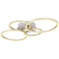 LED-DECKENLEUCHTE 40 W    65,5/40,6/7,5 cm  - Opal/Nickelfarben, Basics, Kunststoff/Metall (65,5/40,6/7,5cm) - Globo