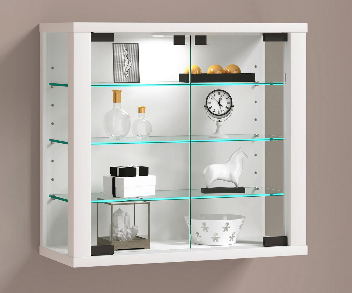 HÄNGEVITRINE in Weiss  - Weiss, Design, Glas/Holzwerkstoff (43/40/18cm) - MID.YOU