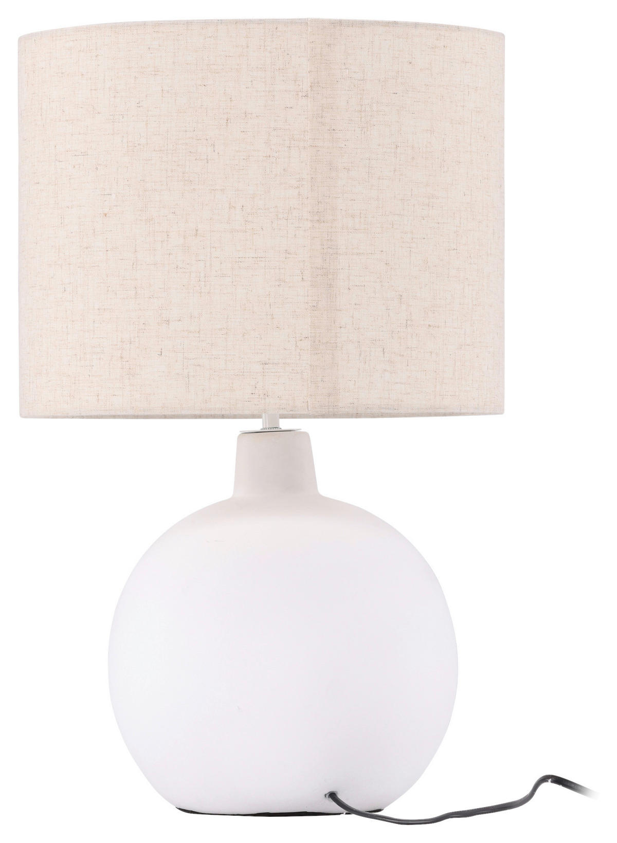 TISCHLEUCHTE 32/51/32 cm   - Beige/Weiß, Basics, Textil/Stein (32/51/32cm) - P & B