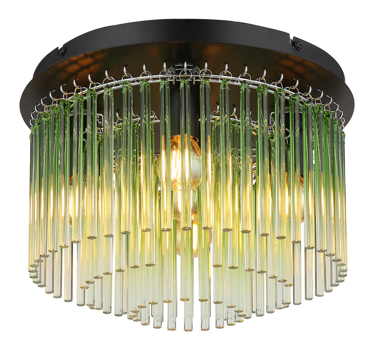 DECKENLEUCHTE  32/23 cm    - Klar/Chromfarben, LIFESTYLE, Glas/Metall (32/23cm) - Globo