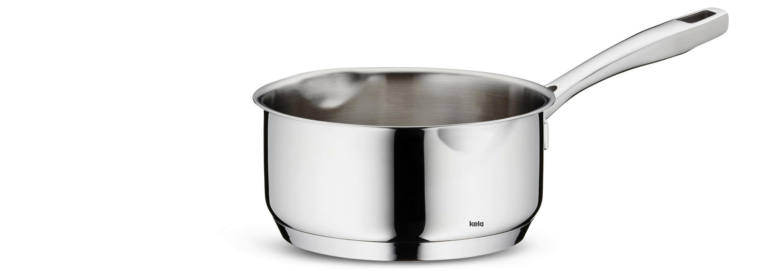 STIELKASSEROLLE Flavoria 0,8 l  - Silberfarben, KONVENTIONELL, Metall (14/7cm) - Kela