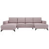 WOHNLANDSCHAFT in Flachgewebe Rosa  - Schwarz/Rosa, Design, Textil/Metall (190/339/156cm) - Livetastic