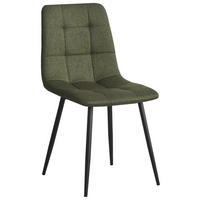 SZÉK fém, textil zöld, fekete  - fekete/zöld, Design, textil/fém (45/86.5/55cm) - Stylife