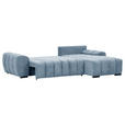 ECKSOFA Blau Flachgewebe  - Blau/Schwarz, KONVENTIONELL, Holz/Textil (275/180cm) - Carryhome