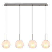 HÄNGELEUCHTE 100/18/120 cm  - Klar/Chromfarben, Basics, Glas/Kunststoff (100/18/120cm) - Globo