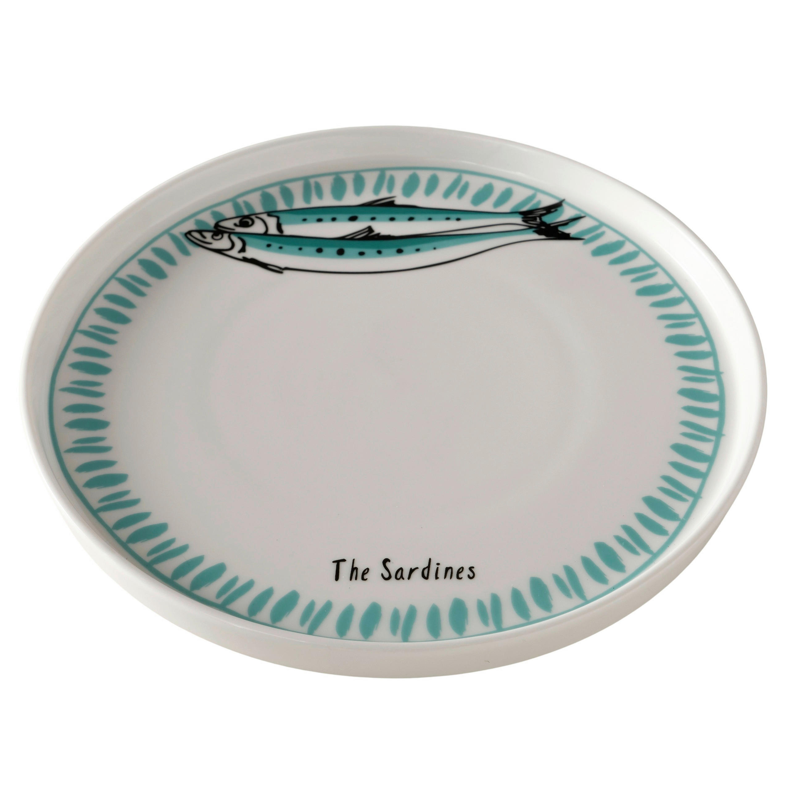 TELLER Türkis, Weiß 20,3/1,7 cm  - Türkis/Weiß, Basics, Keramik (20,3/1,7cm) - Boltze Home