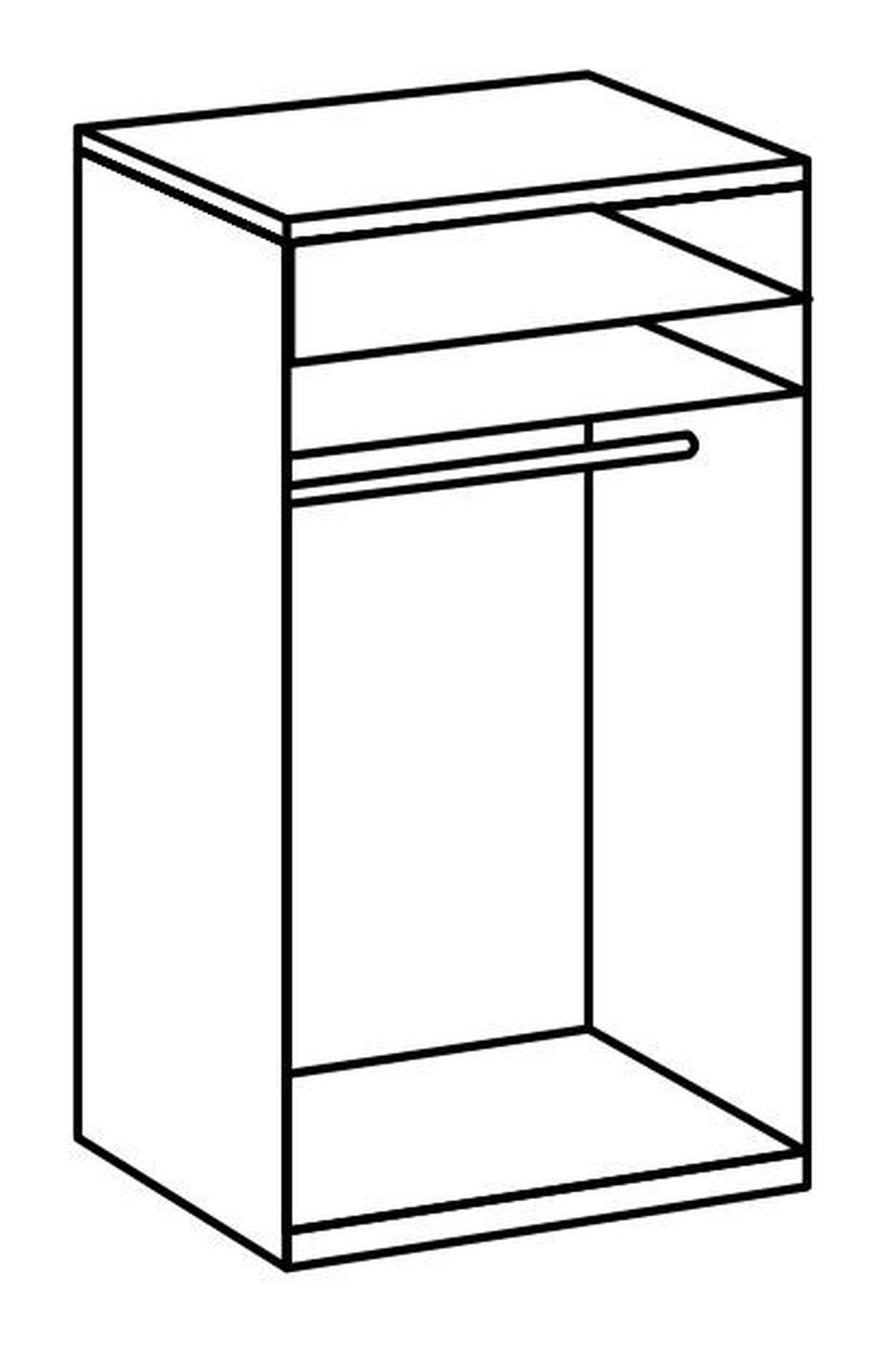 DREHTÜRENSCHRANK in Graphitfarben, Eichefarben  - Chromfarben/Eichefarben, Modern, Holzwerkstoff/Metall (100/236/58cm) - MID.YOU