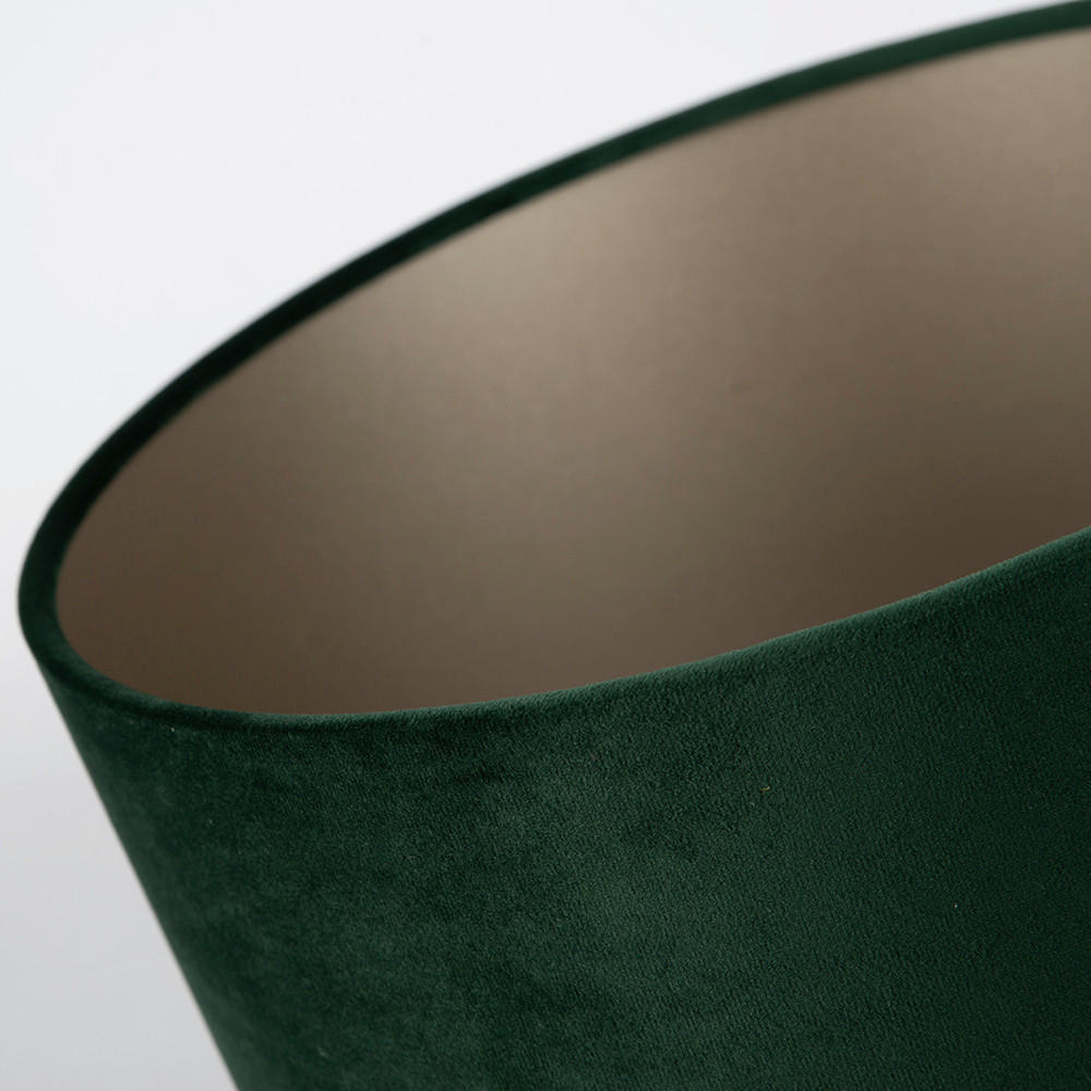 LEUCHTENSCHIRM 30/24 cm   - Dunkelgrün, Basics, Textil/Metall (30/24cm)