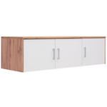 AUFSATZSCHRANK 157/43/54 cm   - Silberfarben/Eiche Wotan, KONVENTIONELL, Holzwerkstoff/Kunststoff (157/43/54cm) - Xora