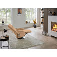 RELAXSESSEL in Leder Hellbraun  - Hellbraun/Edelstahlfarben, Design, Leder/Metall (70/108/80cm) - Cantus