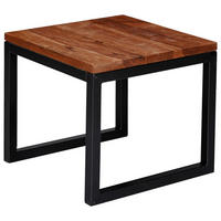 COUCHTISCH in Holz 45/45/40 cm  - Sheeshamfarben/Schwarz, KONVENTIONELL, Holz/Metall (45/45/40cm) - MID.YOU