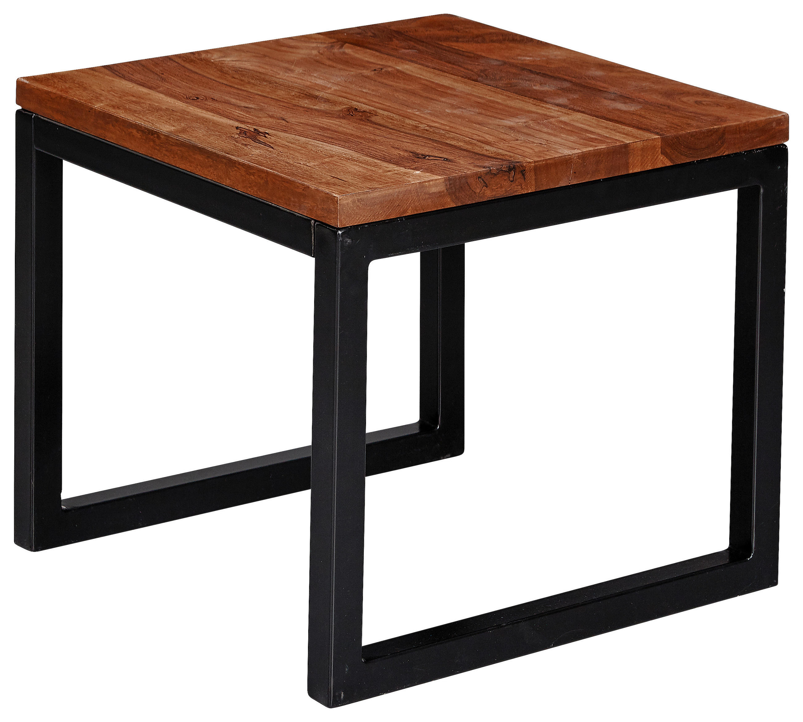 Couchtisch Holz Massiv, Sheesham/Schwarz