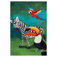 KINDERTEPPICH 80/150 cm Dschungel Fieber  - Multicolor/Grün, Trend, Kunststoff/Textil (80/150cm)