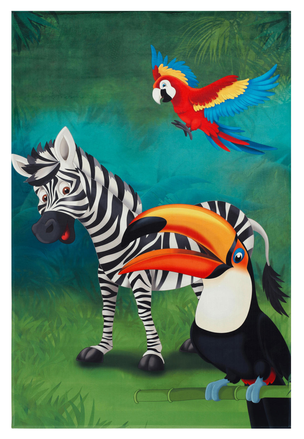 KINDERTEPPICH 80/150 cm Dschungel Fieber  - Multicolor/Grün, Trend, Kunststoff/Textil (80/150cm)