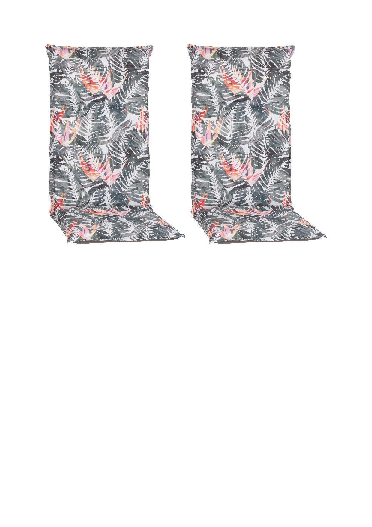 SESSELAUFLAGE Blätter  - Grau, Basics, Textil (118/46/8cm) - Gardenson