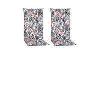 SESSELAUFLAGE Blätter  - Grau, Basics, Textil (118/46/8cm) - Gardenson