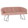 SITZBANK 202/88/65 cm  in Rosa  - Schwarz/Rosa, Design, Textil/Metall (202/88/65cm) - Novel