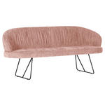 SITZBANK 202/88/65 cm Flachgewebe Rosa Metall  - Schwarz/Rosa, Design, Textil/Metall (202/88/65cm) - Novel