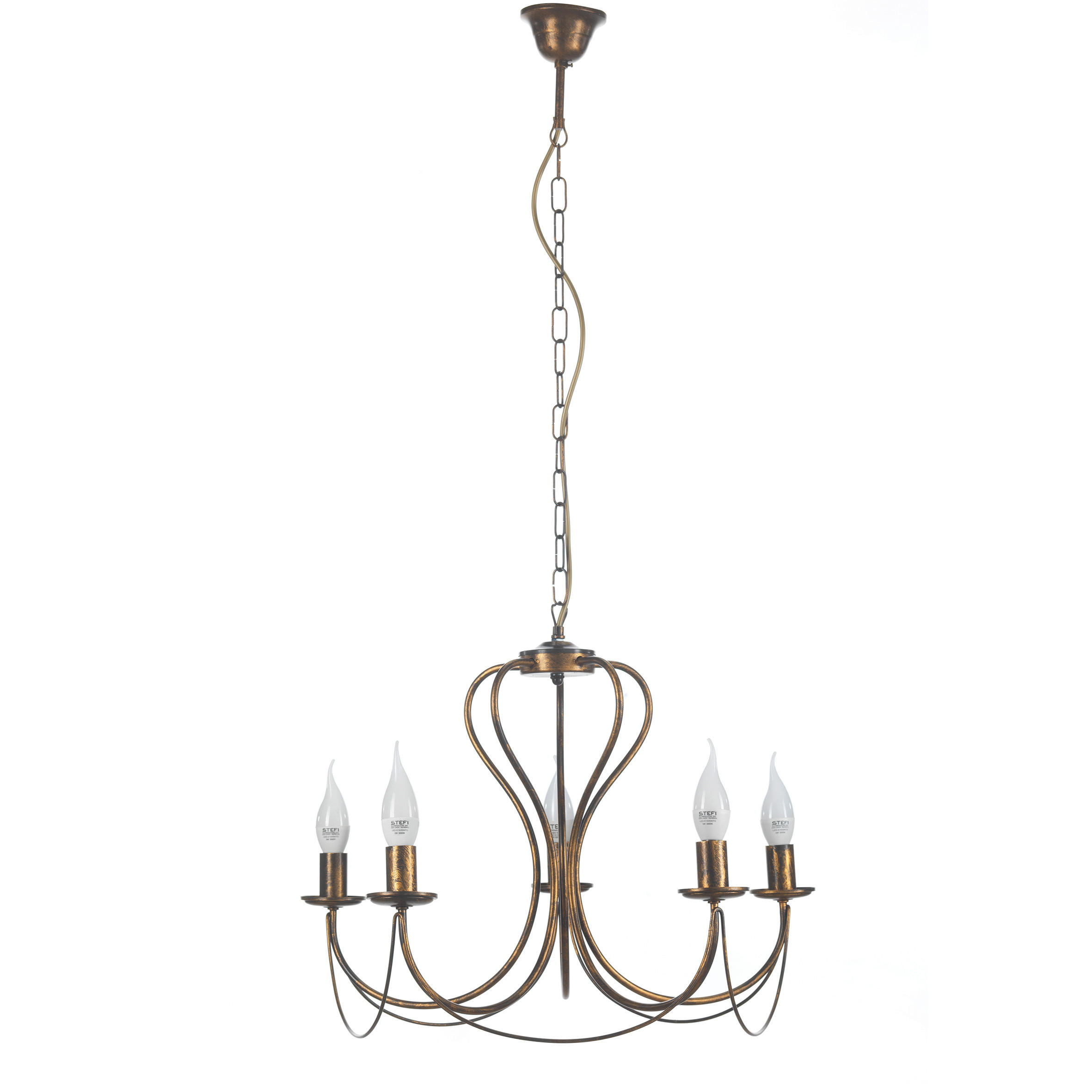 XXXLutz Kronleuchter Bronze 55x105x55 cm