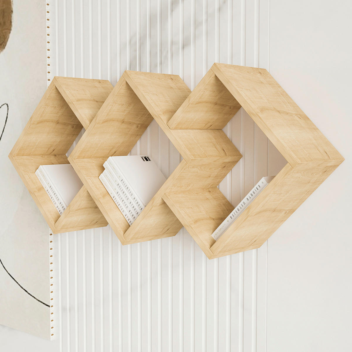 WANDREGAL Eichefarben  - Eichefarben, Design, Holzwerkstoff (102/42/20cm) - Livetastic