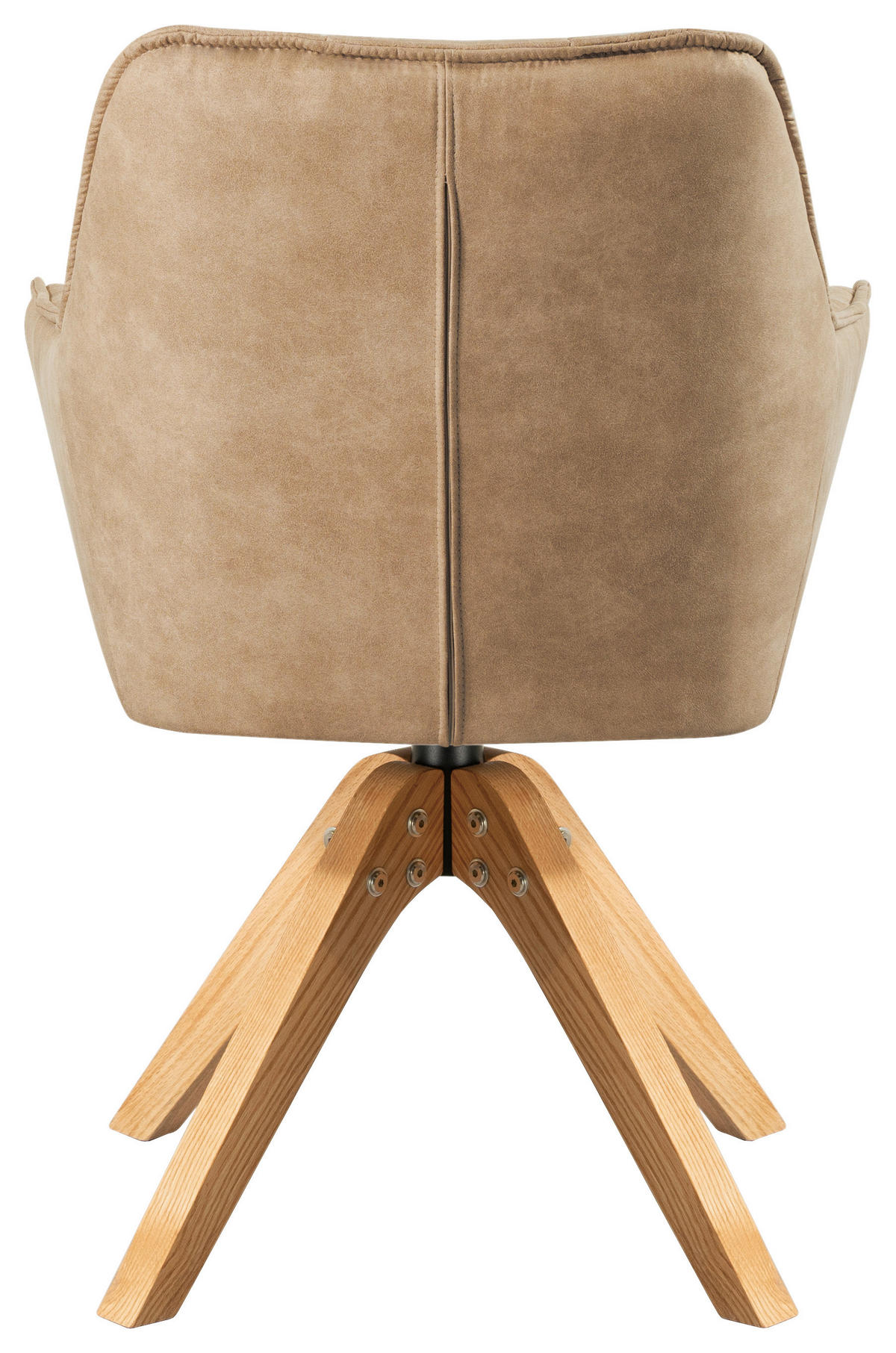 ARMLEHNSTUHL in Holz, Textil Eichefarben, Beige  - Eichefarben/Beige, Basics, Holz/Textil (61/85/63cm) - MID.YOU