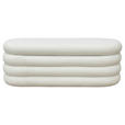 TRUHENBANK 120/42/42 cm Webpelz Weiß Pappel Sperrholz  - Weiß, LIFESTYLE, Holz/Textil (120/42/42cm) - Xora
