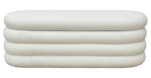 TRUHENBANK 120/42/42 cm Webpelz Weiß Pappel Sperrholz  - Weiß, LIFESTYLE, Holz/Textil (120/42/42cm) - Xora
