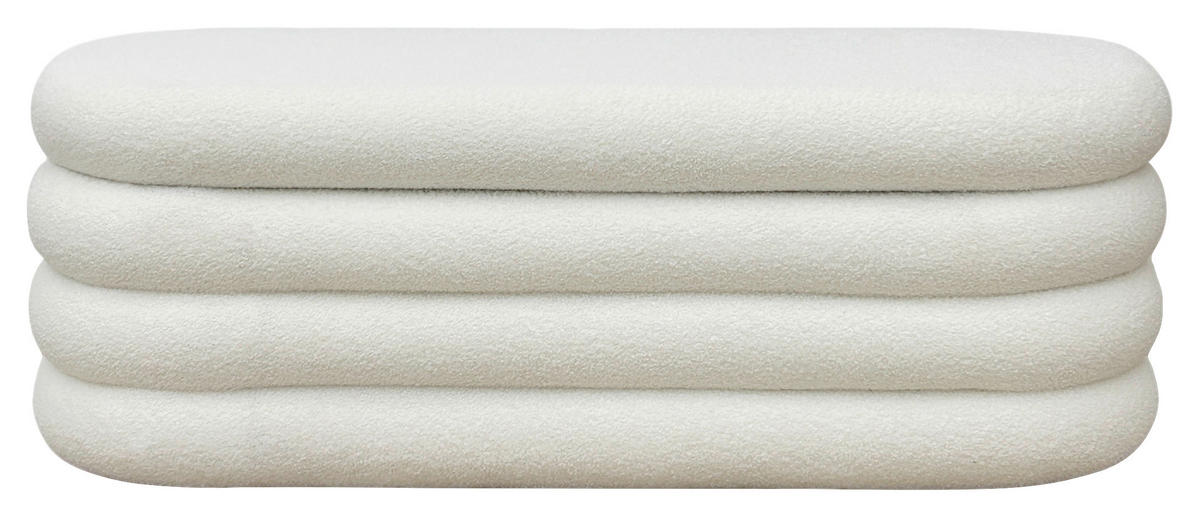TRUHENBANK in Holz, Textil 120/42/42 cm  - Weiß, LIFESTYLE, Holz/Textil (120/42/42cm) - Xora