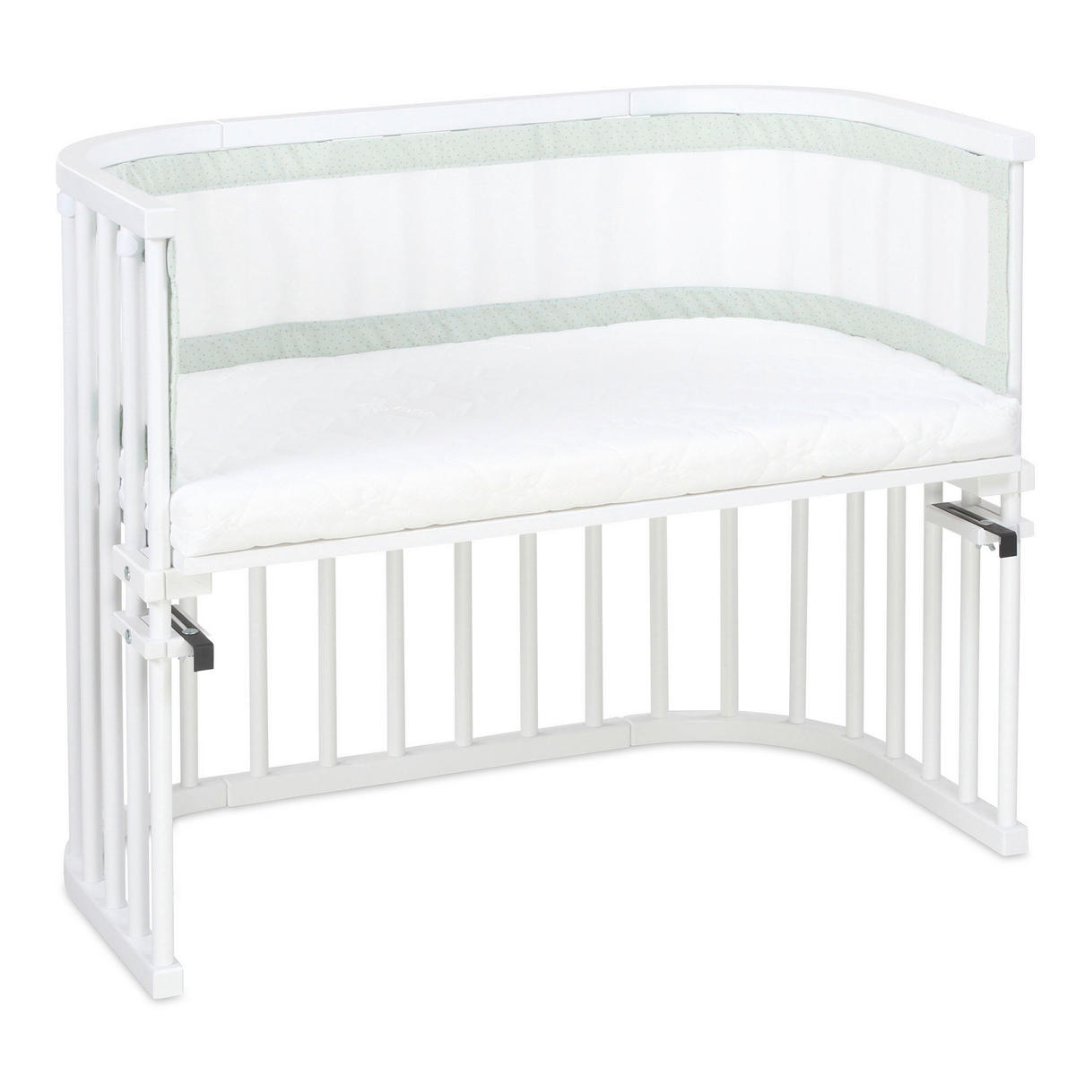 NESTCHEN babybay Nestchen 3D Mesh  - Mintgrün, Basics, Naturmaterialien (200/24/2cm) - Tobi