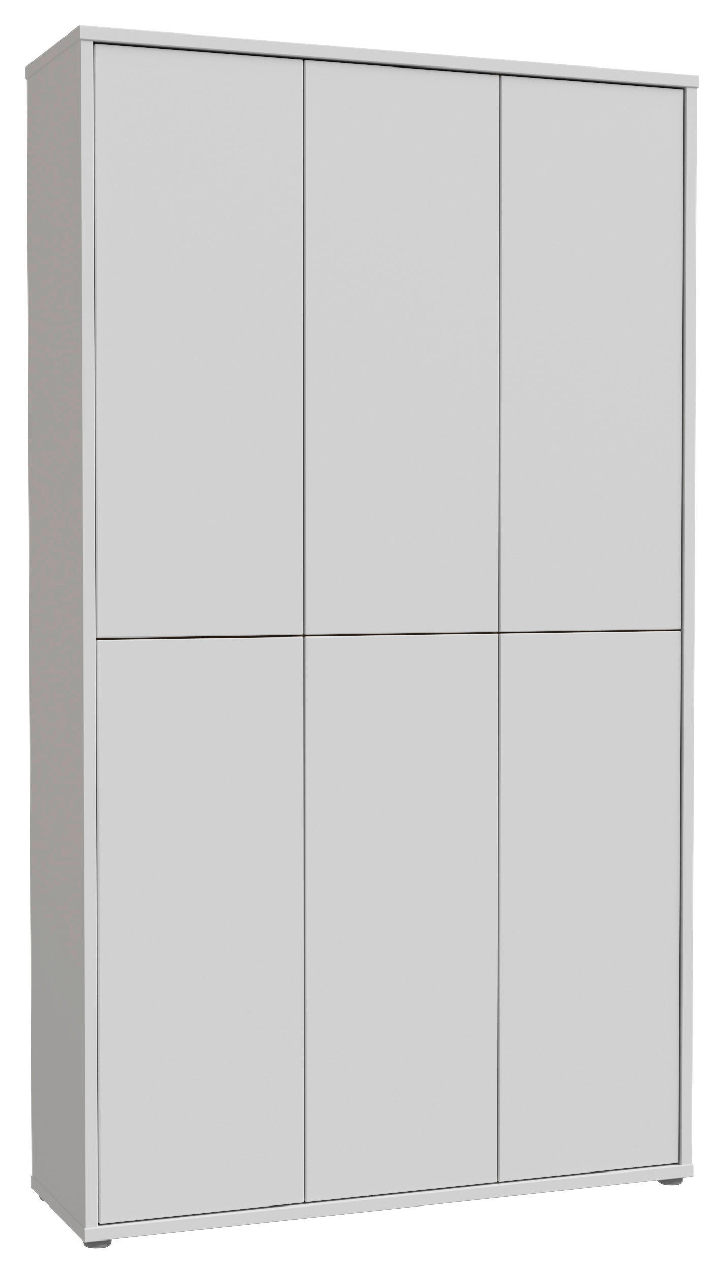 SCHUHSCHRANK Hellgrau  - Hellgrau/Grau, Basics, Holzwerkstoff/Kunststoff (110/192/35cm) - Xora