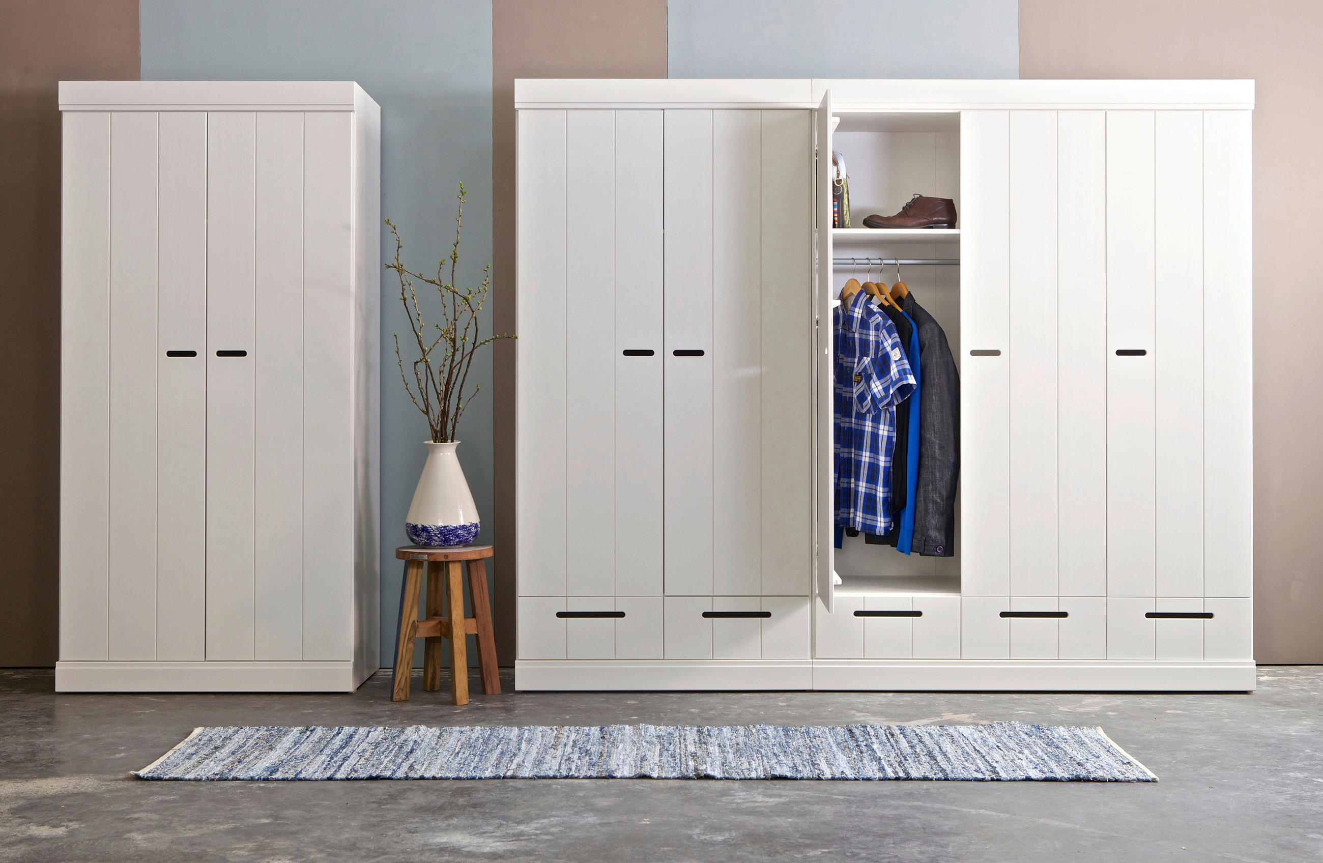 DREHTÜRENSCHRANK 94/195/53 cm 2-türig Weiß  - Weiß, Design, Holz/Holzwerkstoff (94/195/53cm) - Livetastic